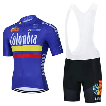 Crossrider 2023 Team Colombia Велосипедная Одежда MTB Bike Wear Мужская Велосипедная Майка Короткий Комплект Ropa Ciclismo Maillot Culotte Suit