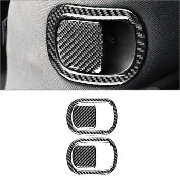 Для Dodge Challenger Мягкое карбоновое внутреннее сиденье автомобиля Кнопка регулировки панели Накладка 2015-2021 4шт (2 цвета)